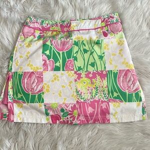 Lilly Pulitzer Pink, White, Green, Yellow Skirt/Shorts Size 4